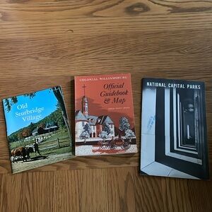COLONIAL WILLIAMSBURG GUIDEBOOK, Old Sturbridge Village & National Capital Parks